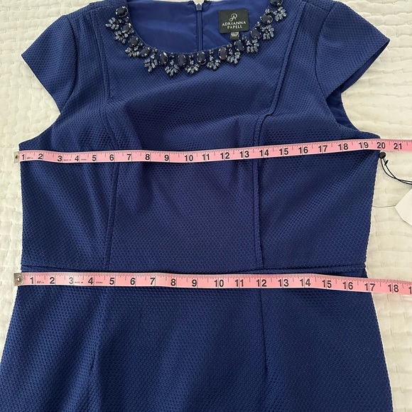 Adrianna Papell Blue Dress NWT Cocktail S12 New w Tags attached - Picture 10 of 16